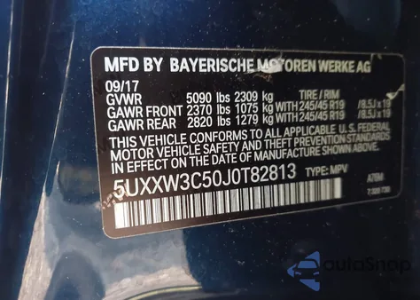 2018 BMW X4 xDrive28I from USA, damaged, VIN 5UXXW3C50J0T82813